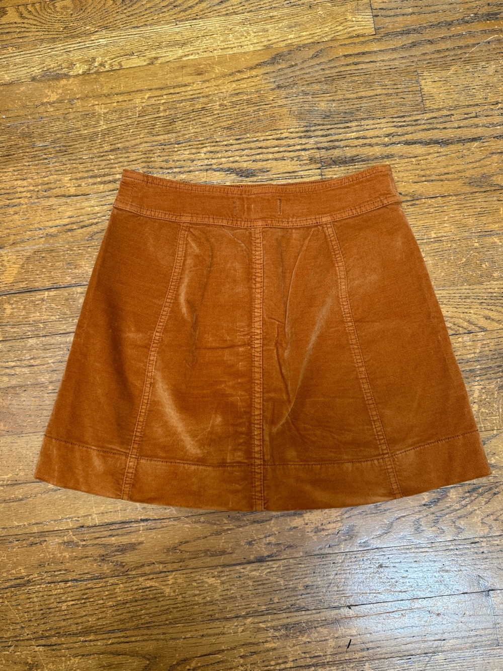 NWOT Madewell Velveteen A-Line Miniskirt, Button-Front Edition. Size 00 - Picture 5 of 6